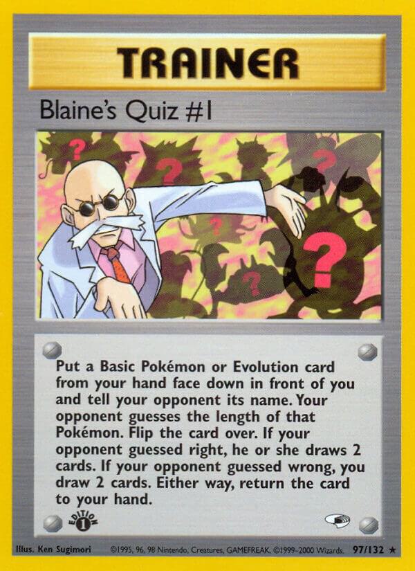 2000 Pokemon Gym Heroes 097/132 Blaine's Quiz #1 Rare