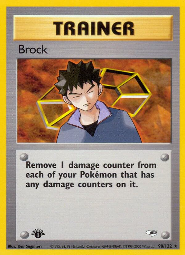 2000 Pokemon Gym Heroes 098/132 Brock (98) Rare