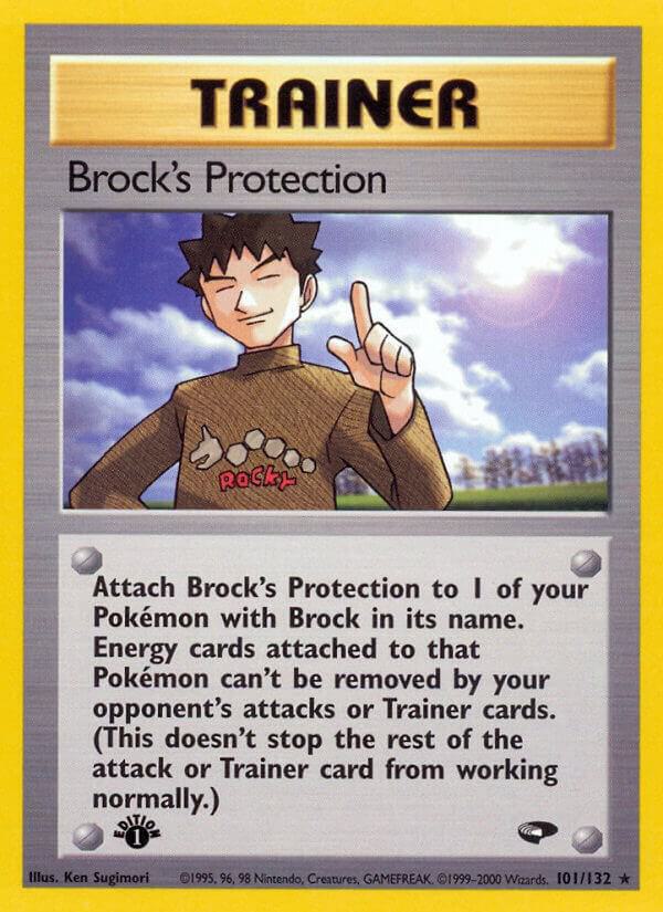 2000 Pokemon Gym Challenge 101/132 Brock's Protection Rare