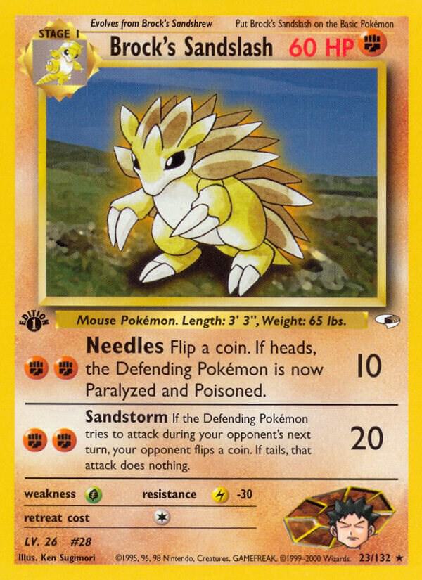 2000 Pokemon Gym Heroes 023/132 Brock's Sandslash Rare