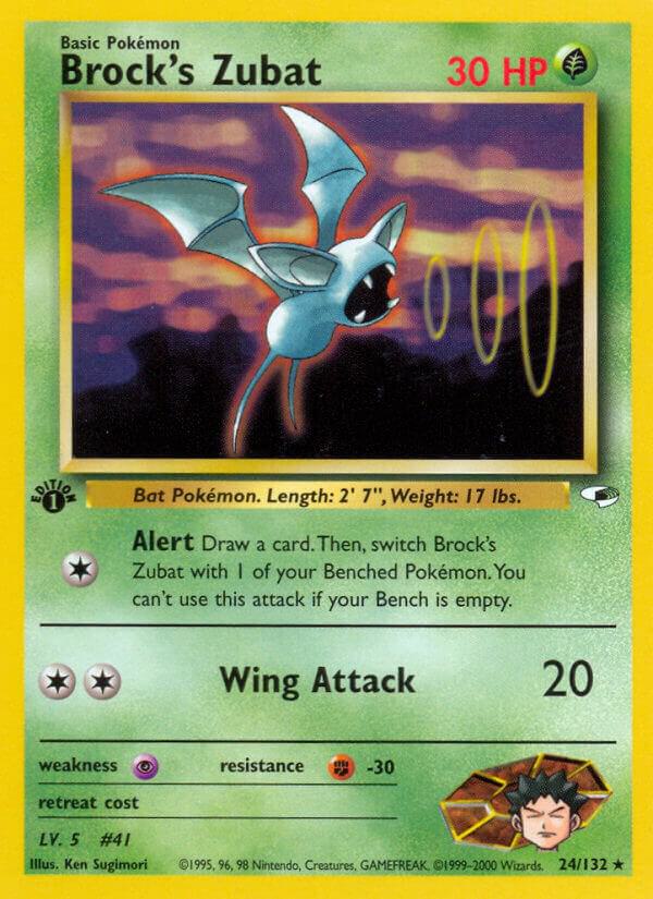 2000 Pokemon Gym Heroes 024/132 Brock's Zubat (24) Rare