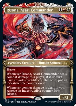 Risona, Asari Commander 425/302 (Kamigawa: Neon Dynasty)  - Showcase Etched Foil