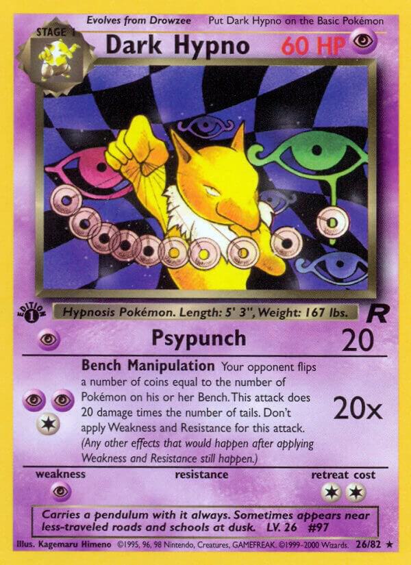2000 Pokemon Team Rocket 26/82 Dark Hypno (26) Rare