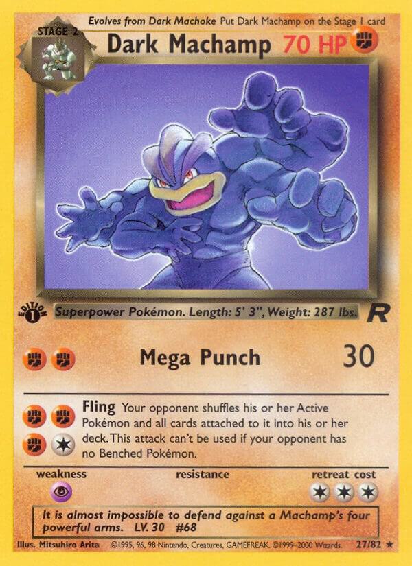 2000 Pokemon Team Rocket 27/82 Dark Machamp (27) Rare