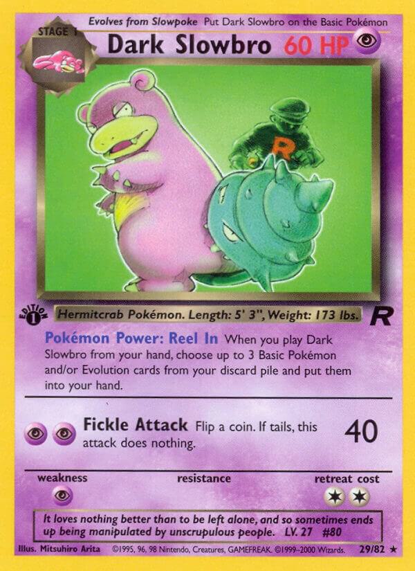 2000 Pokemon Team Rocket 29/82 Dark Slowbro (29) Rare