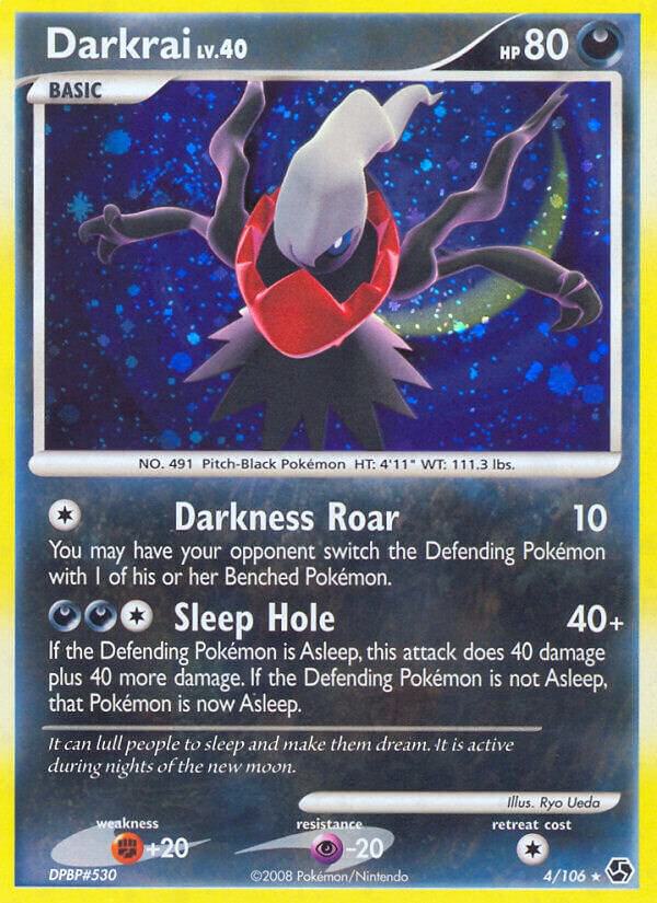 2008 Pokemon Great Encounters 4/106 Darkrai Holo Rare