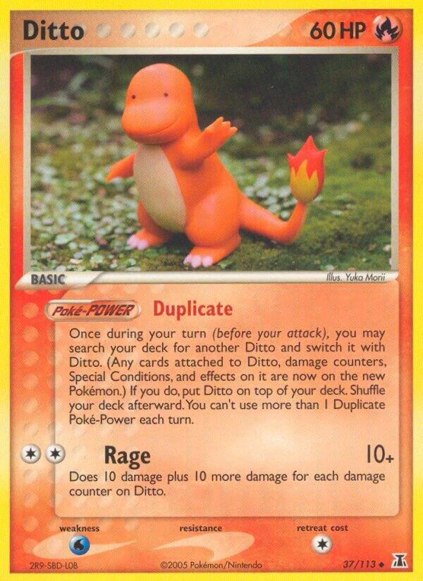 2005 Pokemon Delta Species 37/113 Ditto - (Charmander) Uncommon LP