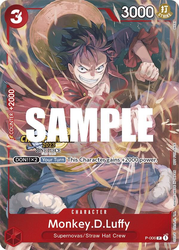 Monkey.D.Luffy (2023 Celebration Pack) P-006 (One Piece Promotion Cards)  - Foil