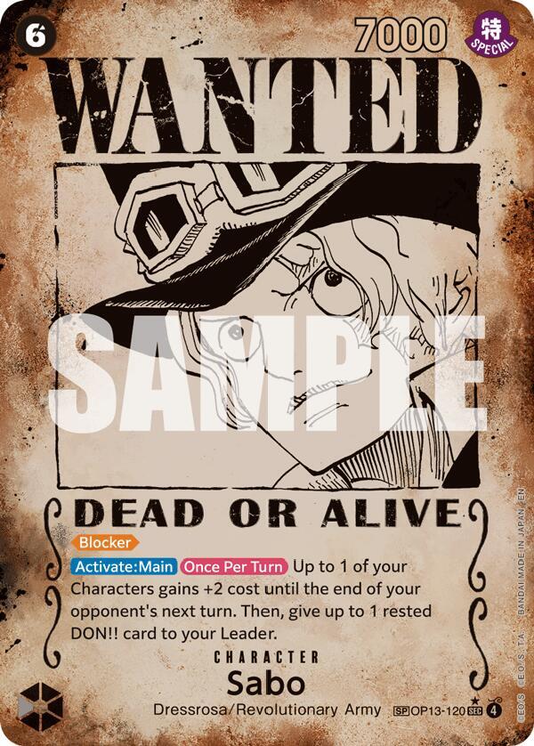 Sabo (Wanted) OP13-120 (Carrying On His Will)  - Special Foil