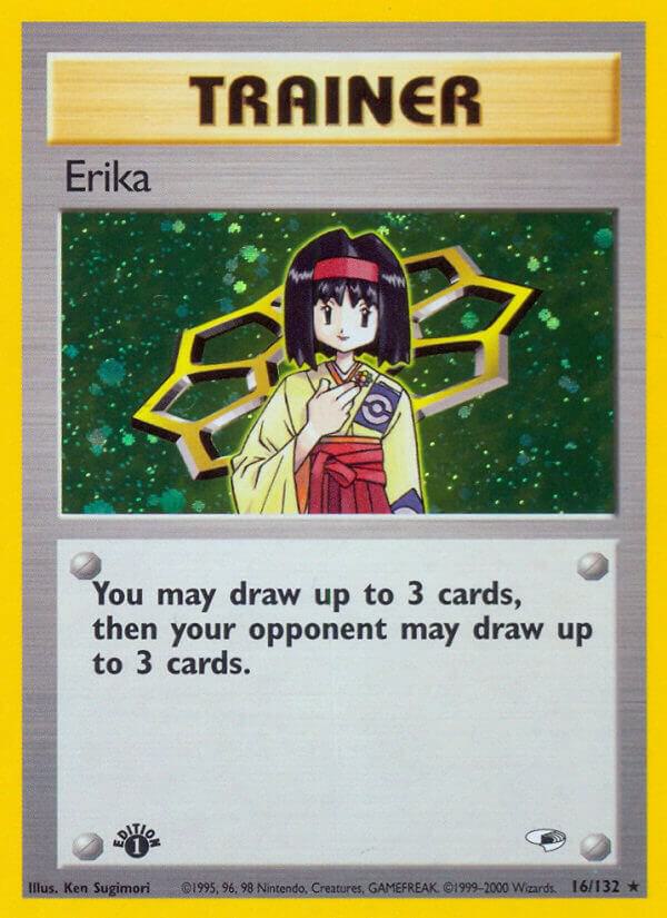 2000 Pokemon Gym Heroes 016/132 Erika (16) Holo Rare
