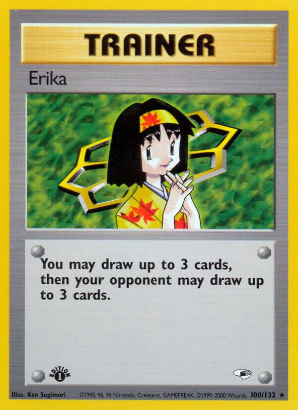 2000 Pokemon Gym Heroes 100/132 Erika (100) Rare