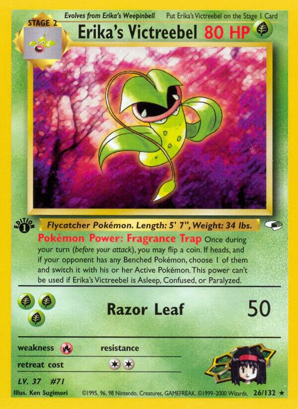 2000 Pokemon Gym Heroes 026/132 Erika's Victreebel Rare