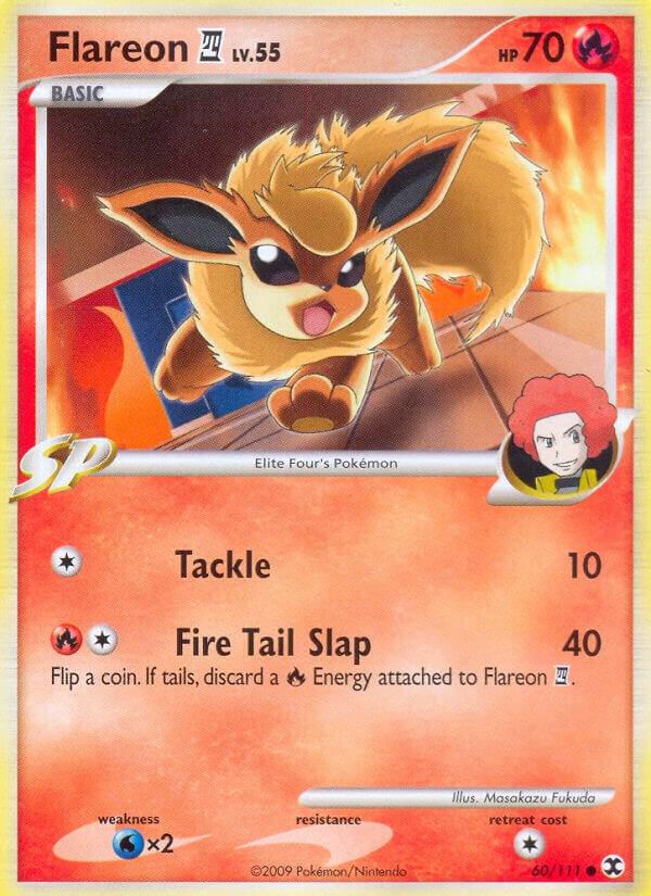 2009 Pokemon Rising Rivals 60/111 Flareon E4 Reverse Holo Common LP 
