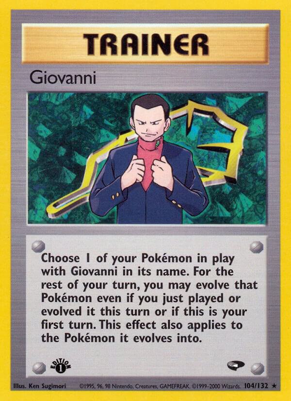 2000 Pokemon Gym Challenge 104/132 Giovanni (104) Rare
