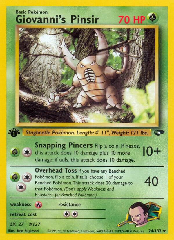 2000 Pokemon Gym Challenge 024/132 Giovanni's Pinsir Rare