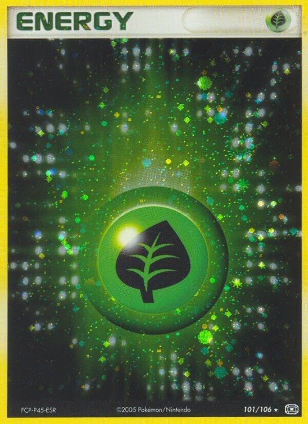 2005 Pokemon Emerald 101/106 Grass Energy Holo Rare LP