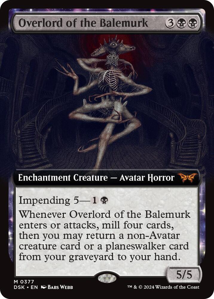 Overlord of the Balemurk 377 (Duskmourn: House of Horror)  - Extended Art