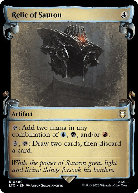 Relic of Sauron Showcase Scrolls 489 (Commander: The Lord of the Rings: Tales of Middle-earth)  - Showcase Scroll Foil