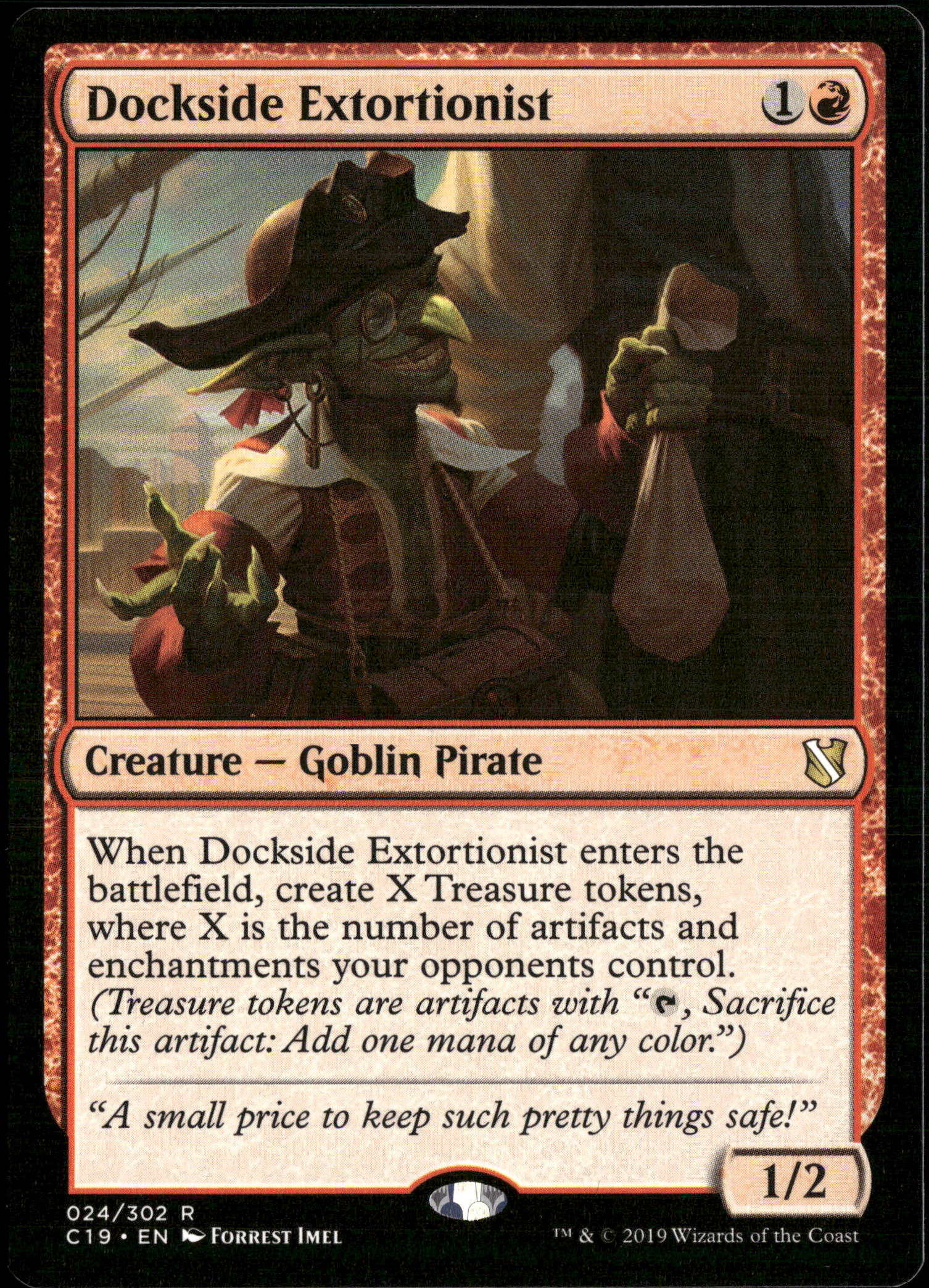 Magic The Gathering Commander 2019  24 Dockside Extortionist R NM