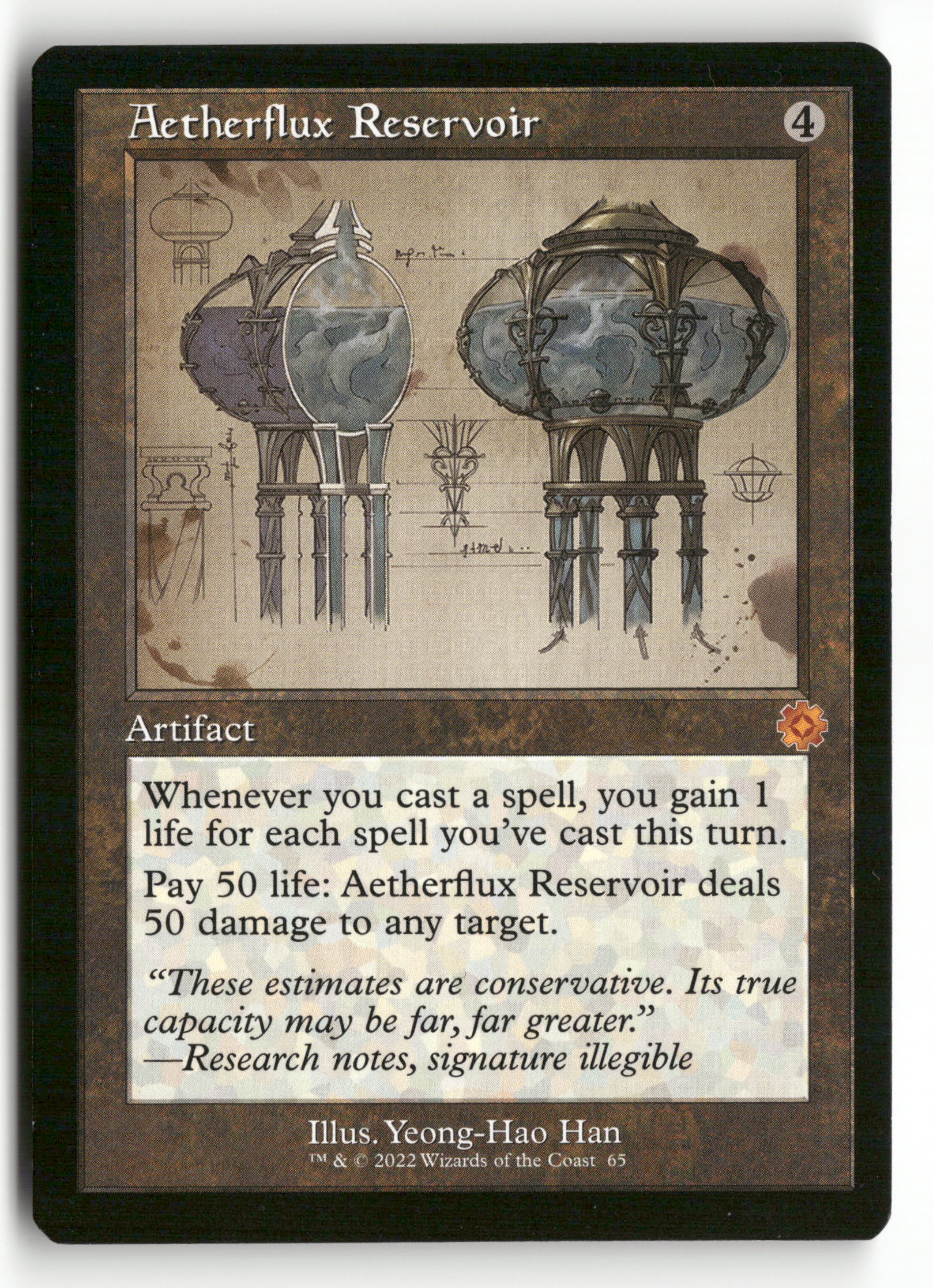 MTG The Brothers' War: Retro Frame Artifacts 65 Aetherflux Reservoir Schematic