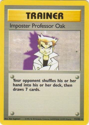 1999 Pokemon Base Set 073/102 Imposter Professor Oak Rare