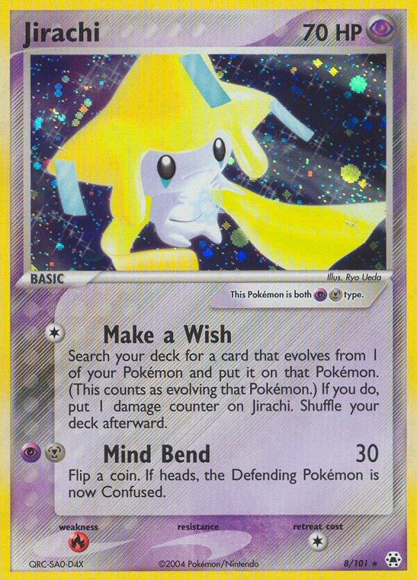 2004 Pokemon Hidden Legends 8/101 Jirachi Holo Rare *HP*