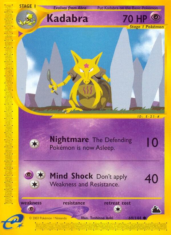 2003 Pokemon Skyridge 069/144 Kadabra Non Holo Common MP