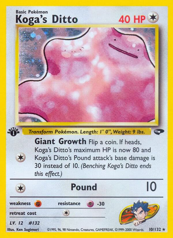 2000 Pokemon Gym Challenge 010/132 Koga's Ditto Holo Rare