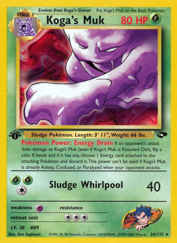 2000 Pokemon Gym Challenge 026/132 Koga's Muk Rare