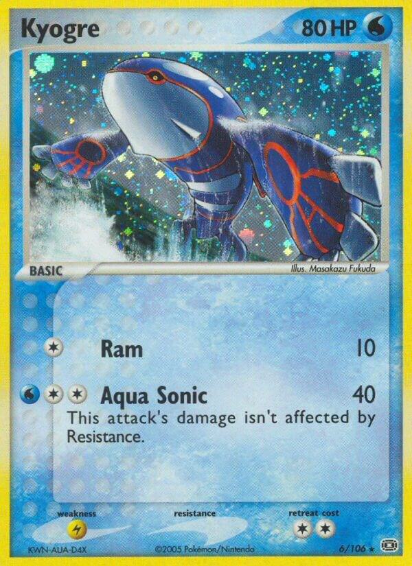 2005 Pokemon Emerald 6/106 Kyogre Holo Rare *MP*