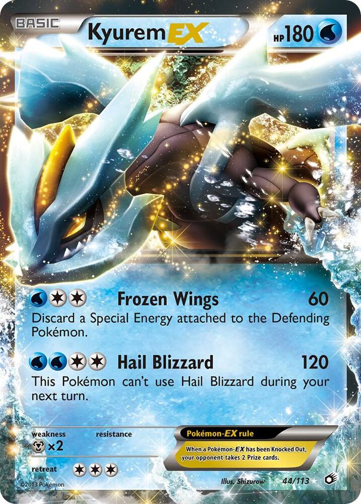 2013 Pokemon Legendary Treasures 44/113 Kyurem EX Ultra Rare HP 