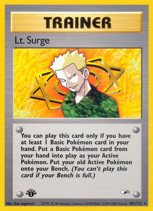 2000 Pokemon Gym Heroes 101/132 Lt. Surge (101) Rare
