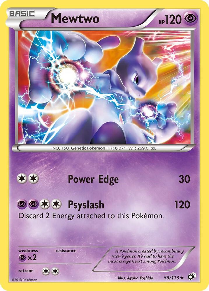 2013 Pokemon Legendary Treasures 53/113 Mewtwo Holo Rare LP