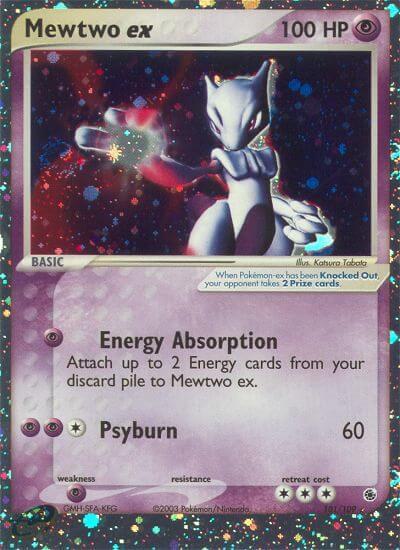 2003 Pokemon Ruby and Sapphire 101/109 Mewtwo ex Ultra Rare HP