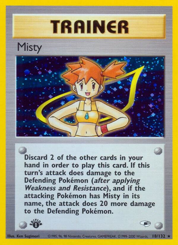 2000 Pokemon Gym Heroes 018/132 Misty (18) Holo Rare
