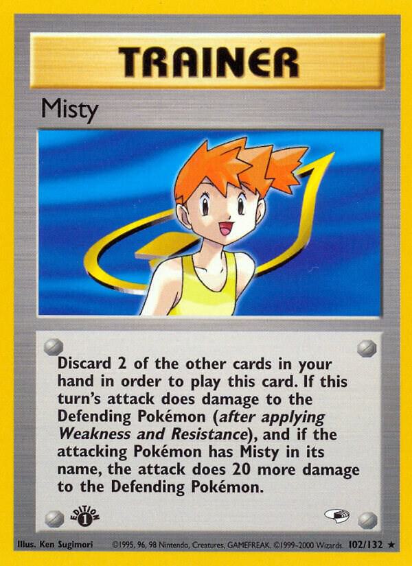 2000 Pokemon Gym Heroes 102/132 Misty (102) Rare