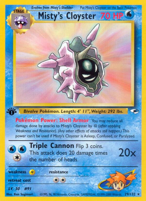 2000 Pokemon Gym Heroes 029/132 Misty's Cloyster Rare