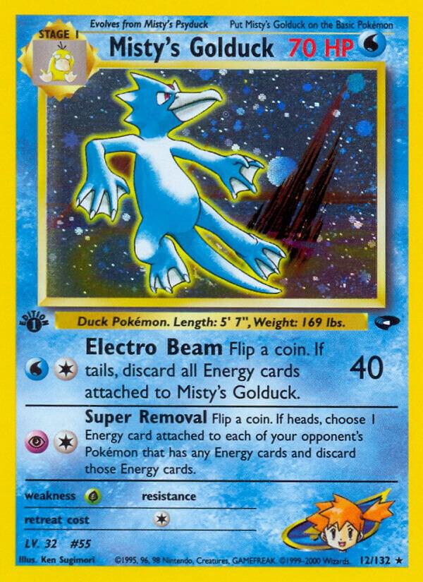 2000 Pokemon Gym Challenge 012/132 Misty's Golduck Holo Rare