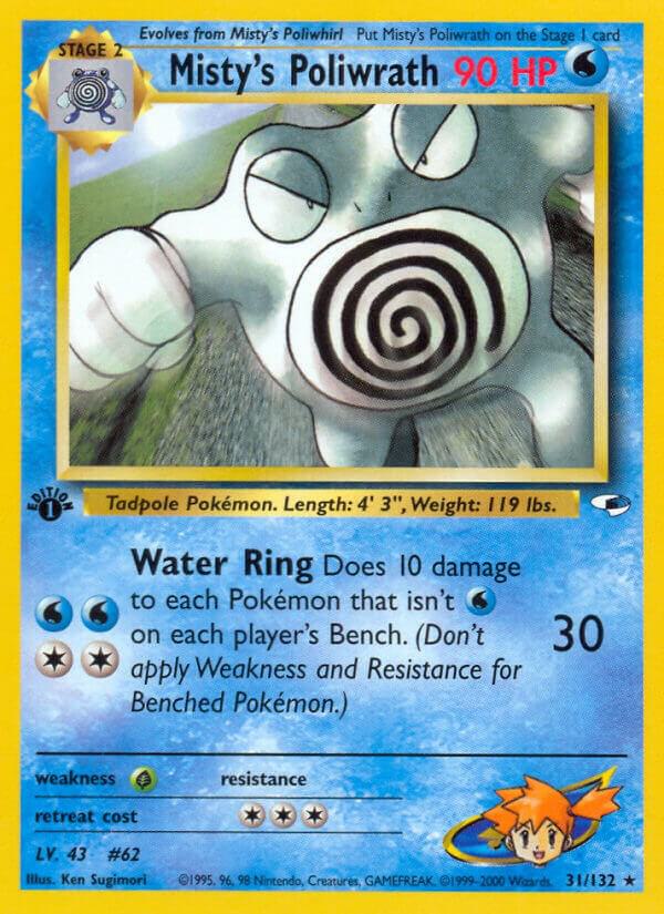 2000 Pokemon Gym Heroes 031/132 Misty's Poliwrath Rare