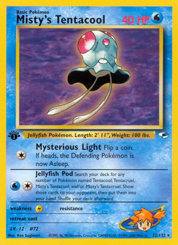 2000 Pokemon Gym Heroes 032/132 Misty's Tentacool (32) Rare