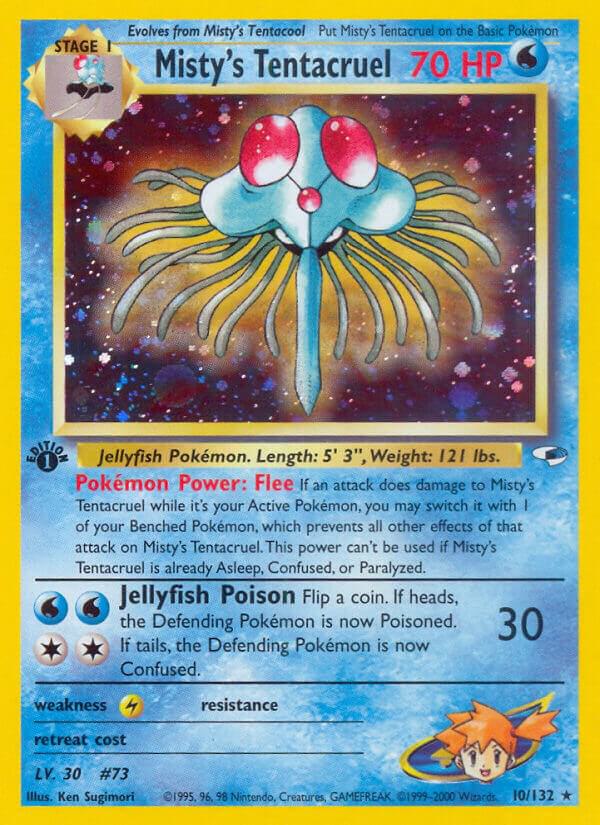 2000 Pokemon Gym Heroes 010/132 Misty's Tentacruel Holo Rare