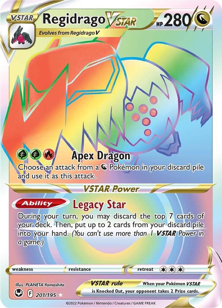 Regidrago VSTAR Secret 201/195 (SWSH12: Silver Tempest)  - Holofoil
