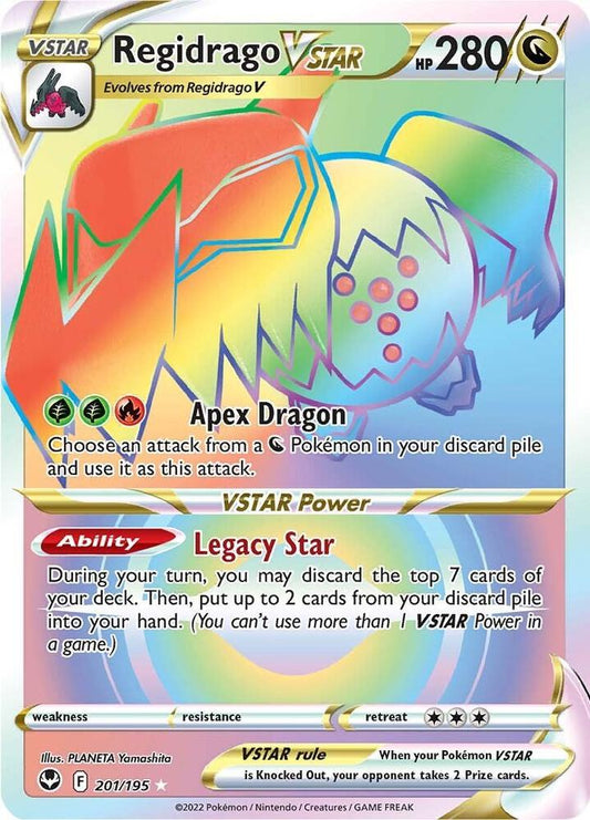 Regidrago VSTAR Secret 201/195 (SWSH12: Silver Tempest)  - Holofoil
