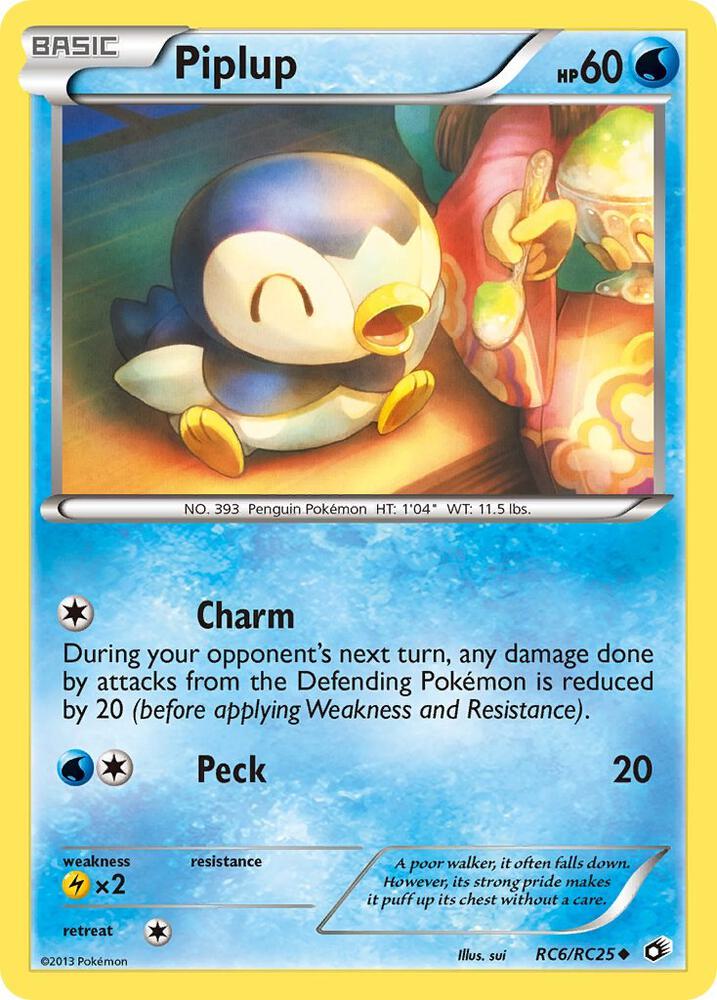 2013 Pokemon Legendary Treasures: Radiant Collection RC6/RC25 Piplup Holo *LP*