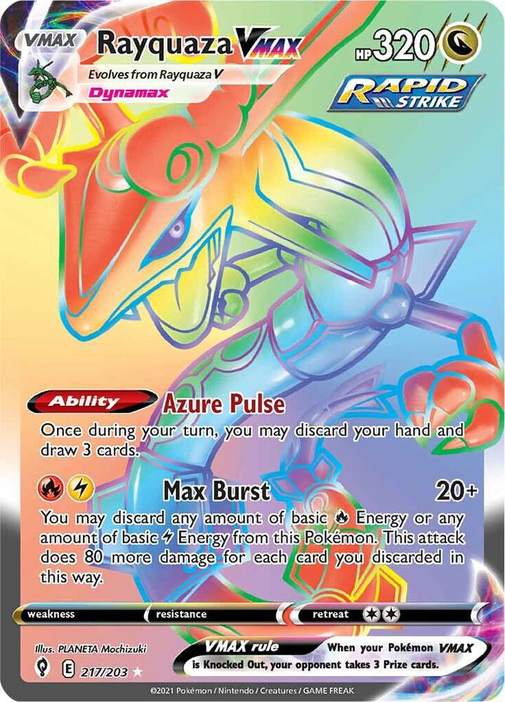 Rayquaza VMAX Secret 217/203 (SWSH07: Evolving Skies)  - Holofoil