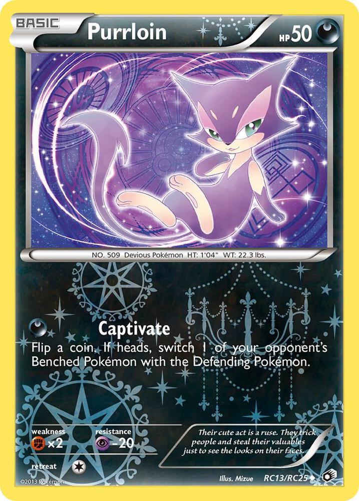 2013 Pokemon Legendary Treasures: Radiant Collection RC13/RC25 Purrloin Uncommon