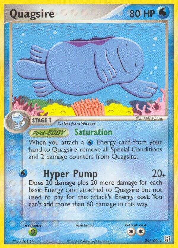 2004 Pokemon Team Rocket Returns 26/109 Quagsire Non Holo Rare *LP*