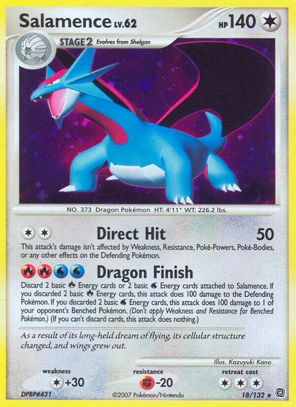 2007 Pokemon Secret Wonders 18/132 Salamence Holo Rare