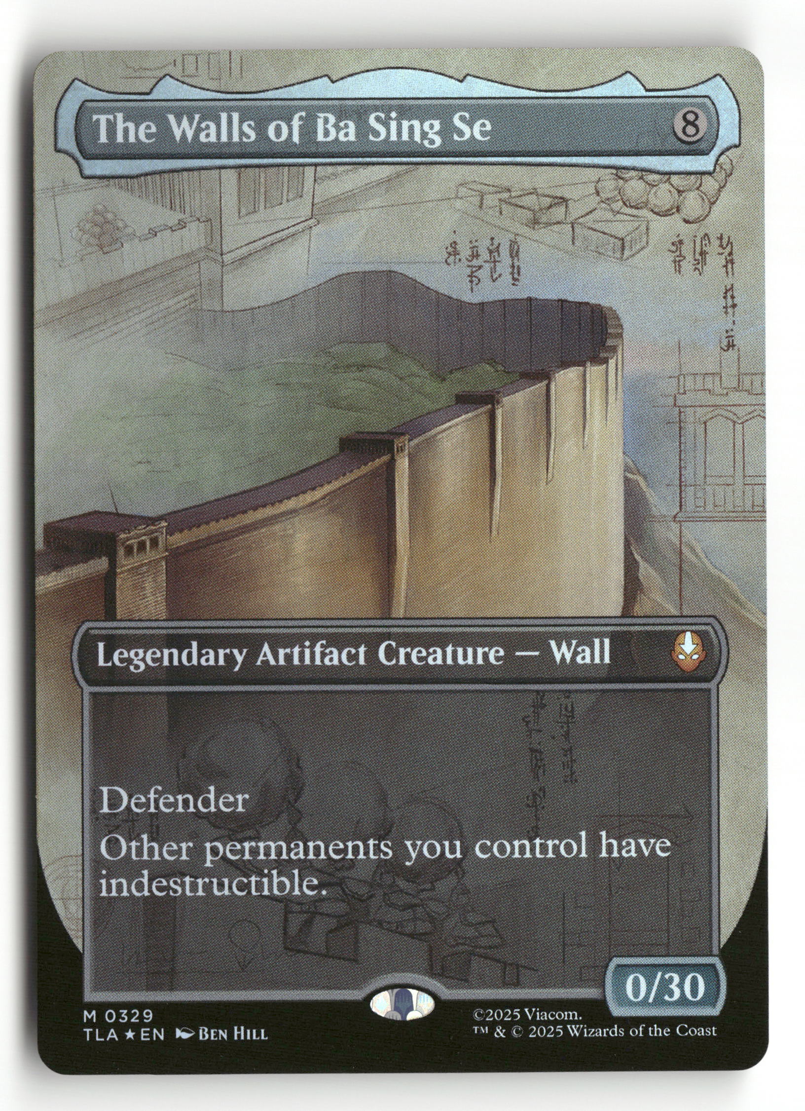 MTG Avatar: The Last Airbender 329 The Walls of Ba Sing Se (Borderless) Foil