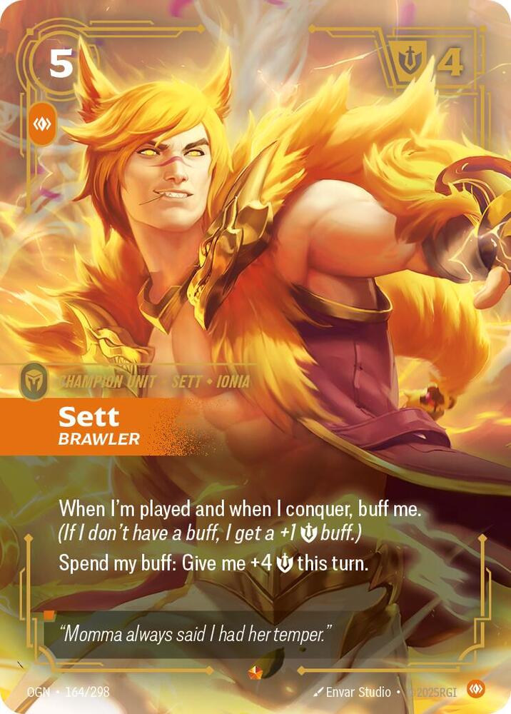 Sett - Brawler 164/298 (Origins)  - Foil